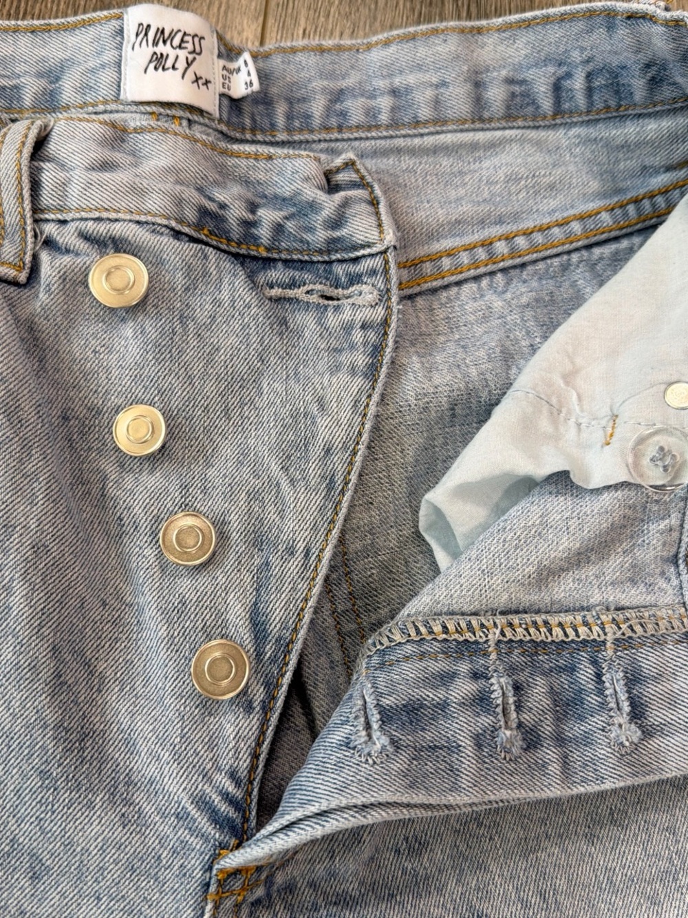 Princess Polly Pale Blue High-Rise Mom Jeans - Picture 5 of 10